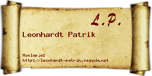 Leonhardt Patrik névjegykártya